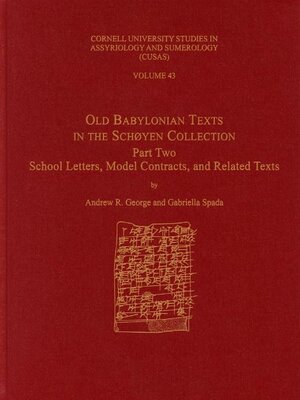 cover image of Old Babylonian Texts in the Schøyen Collection, Part Two